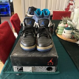Air Jordan Retro 4 black and blue
